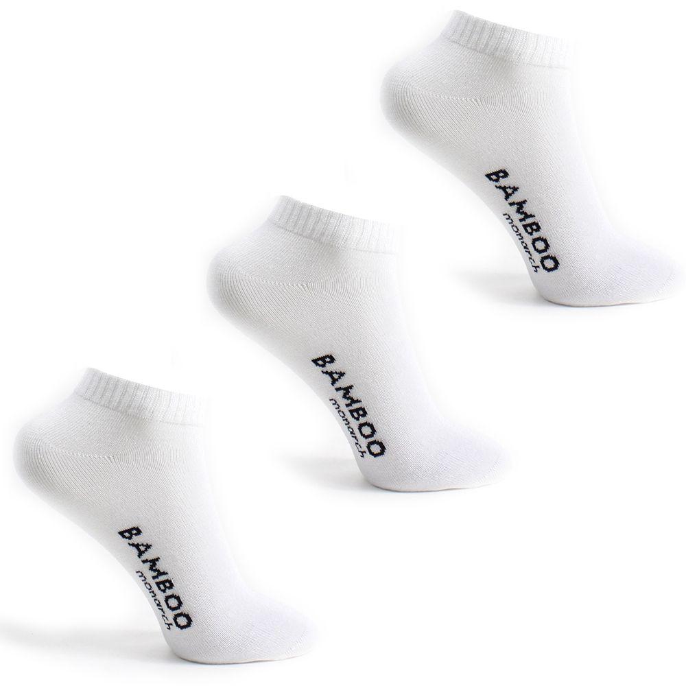 Tri-Pack Soquete Deportivo Escolar Blanco Monarch-0