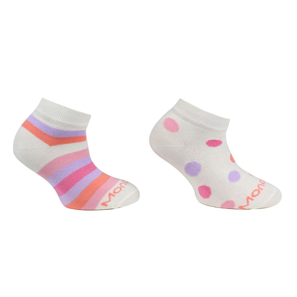 2 Pares Calcetin Bamboo Lunares Blanco Invierno-0
