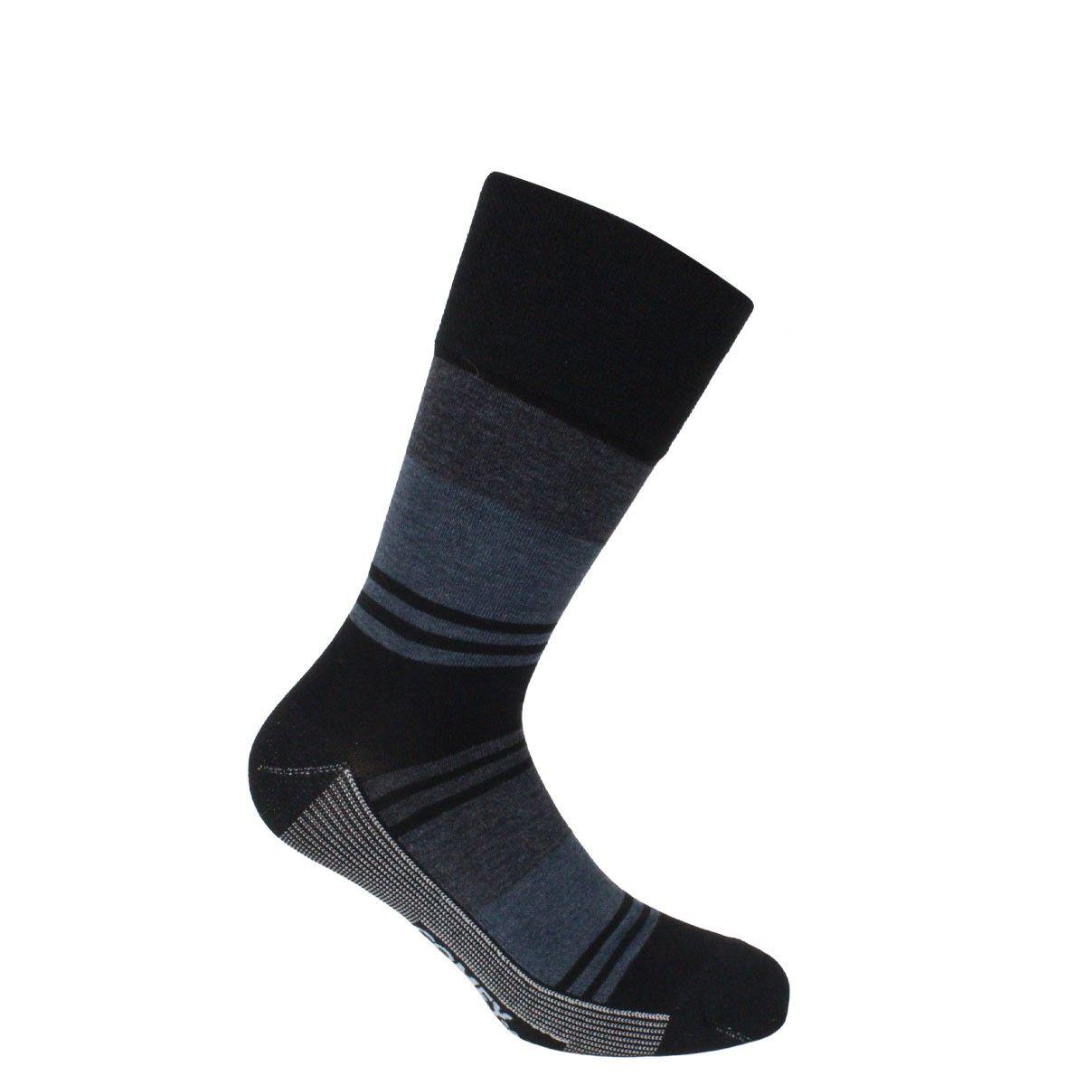 Calcetín Comfy Cobre + Bamboo Rayas Negro-0