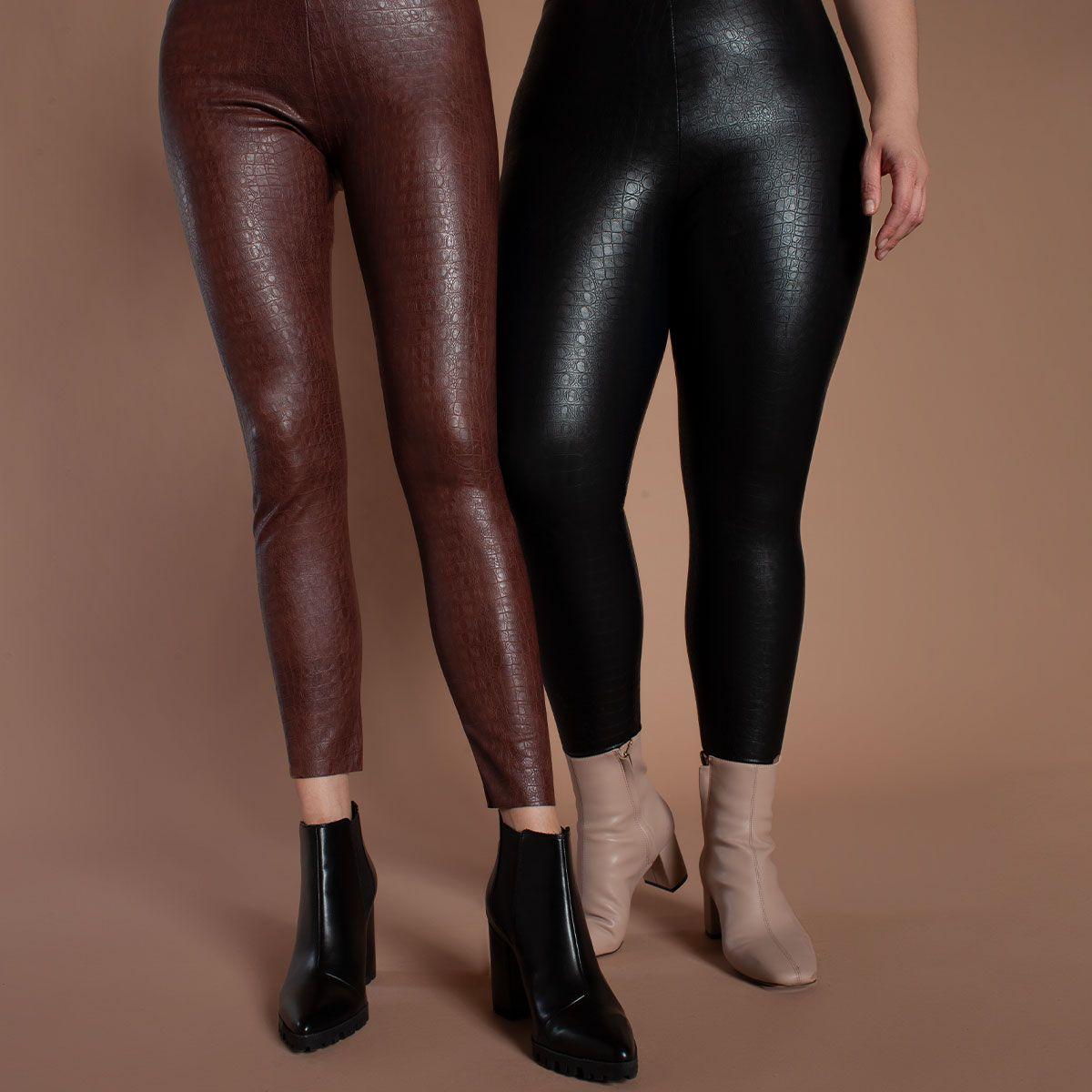 Leggings Ecocuero Safari Negro Monarch-3
