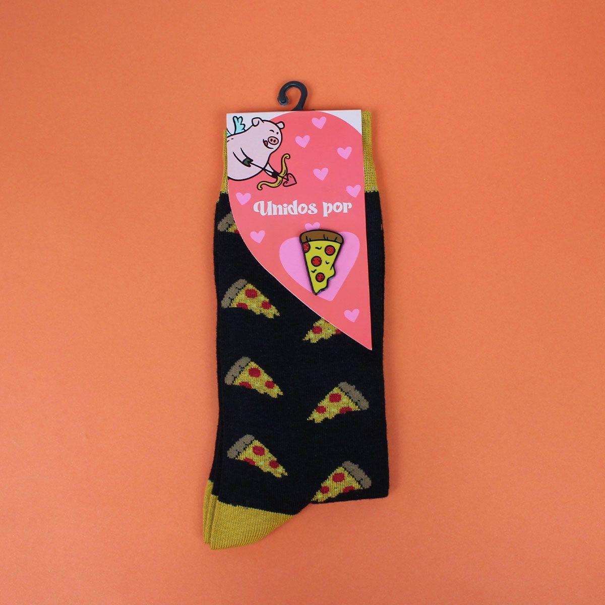 Calcetín Pizza + Pin ¡Especial San Valentín!-1