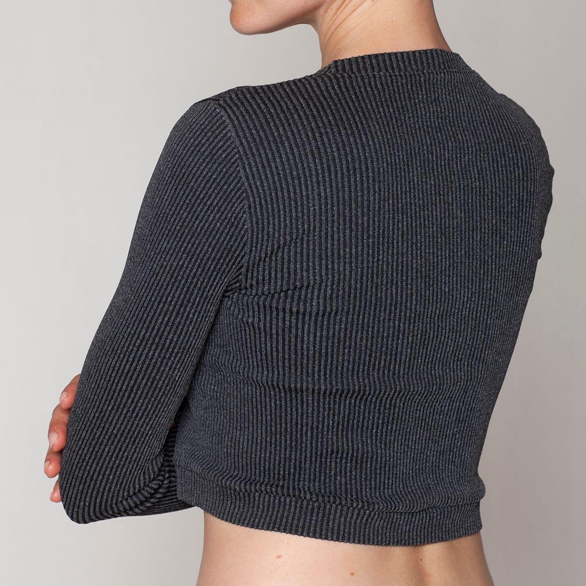 Crop Top Melange Canalé Marengo Lasst-2