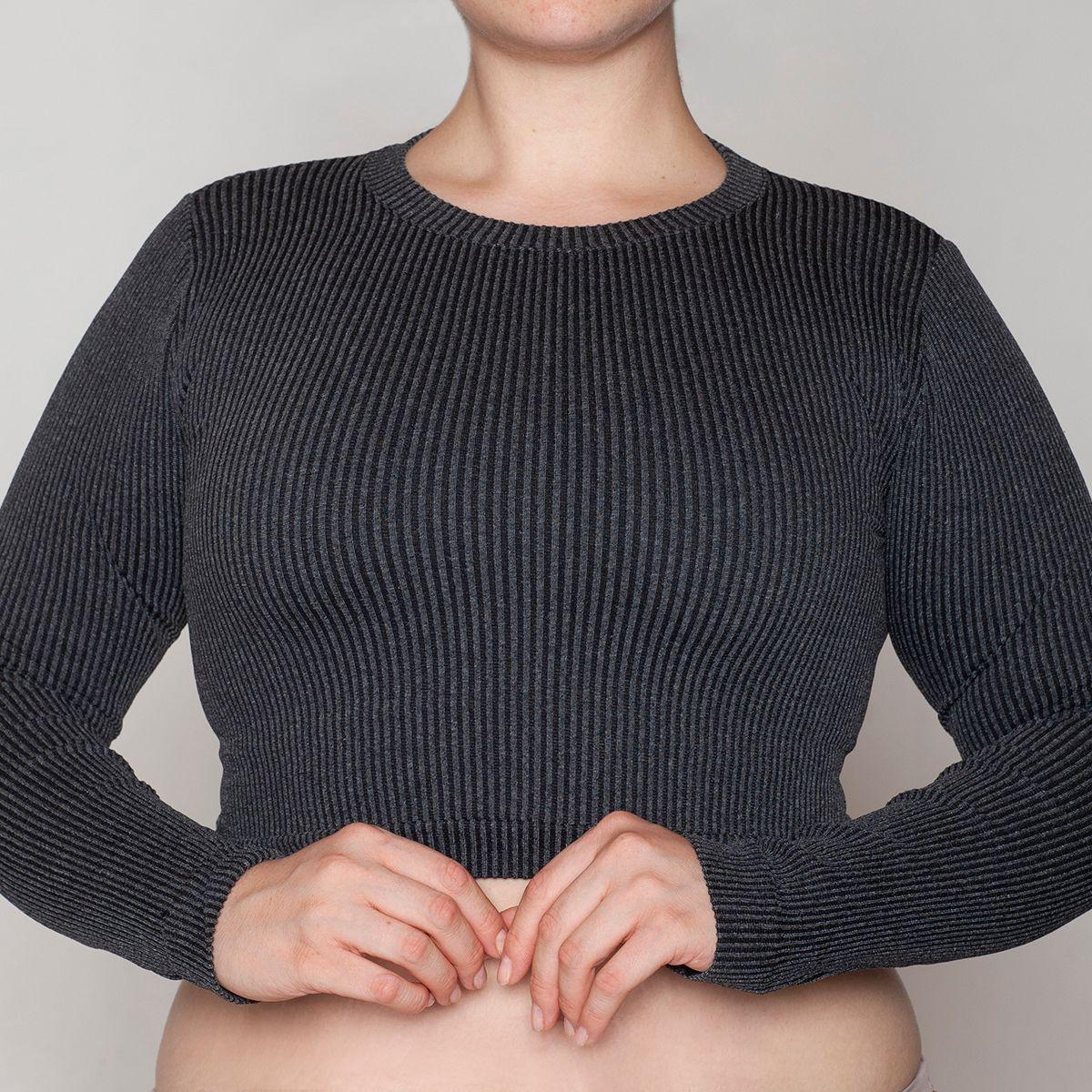 Crop Top Melange Canalé Marengo Lasst-3