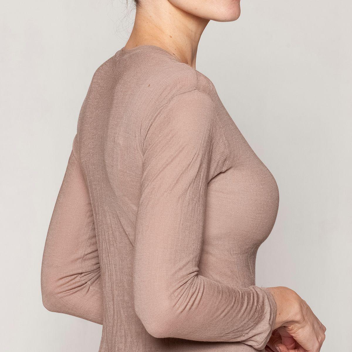 Polera Skin Top  Escote V Nogal Lasst-5