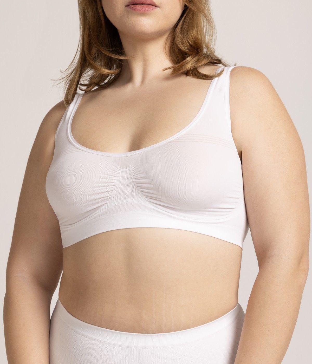 Pack Sostén Basic Ancho Seamless Blanco Monarch-2