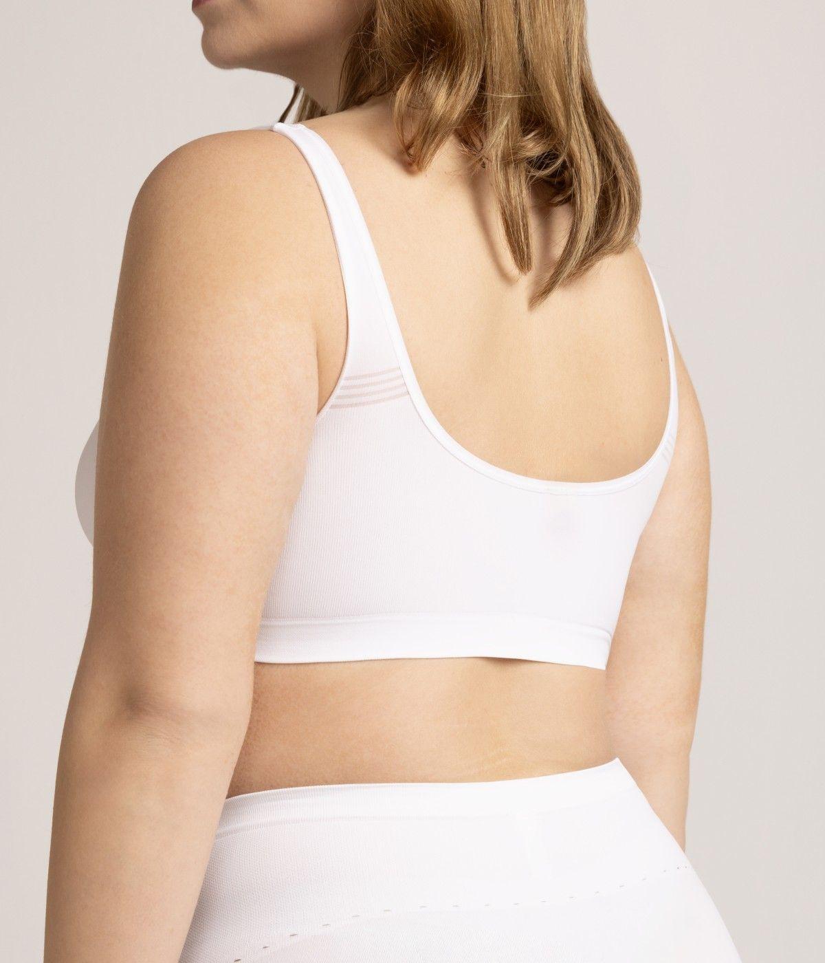 Pack Sostén Basic Ancho Seamless Blanco Monarch-3