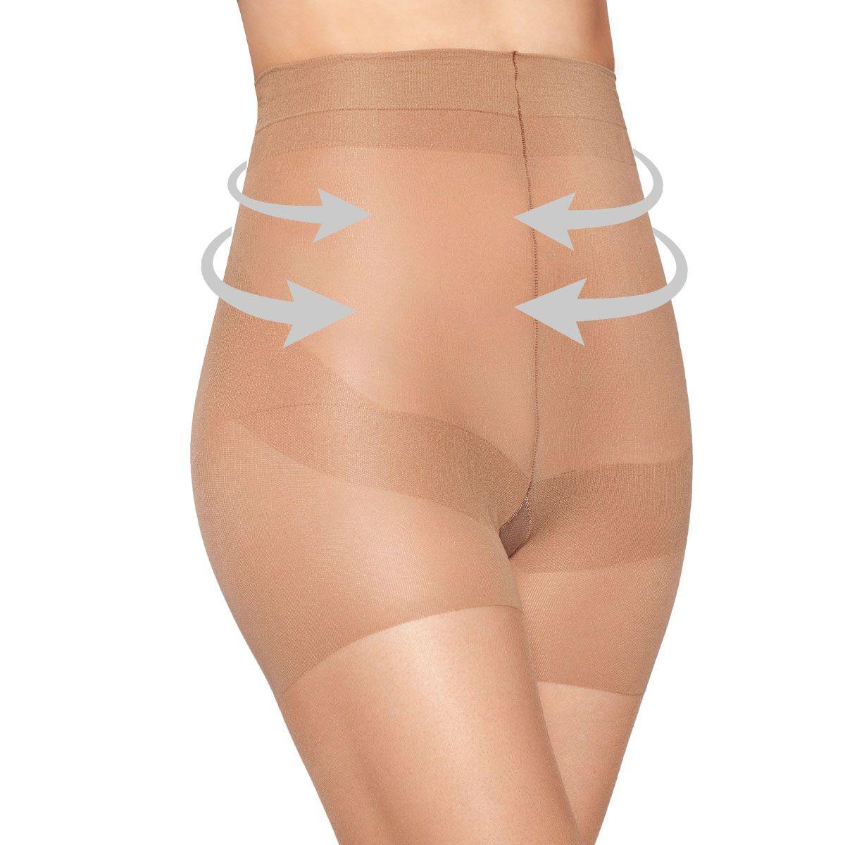 Panty Push Up Transparente Beige Natural-2