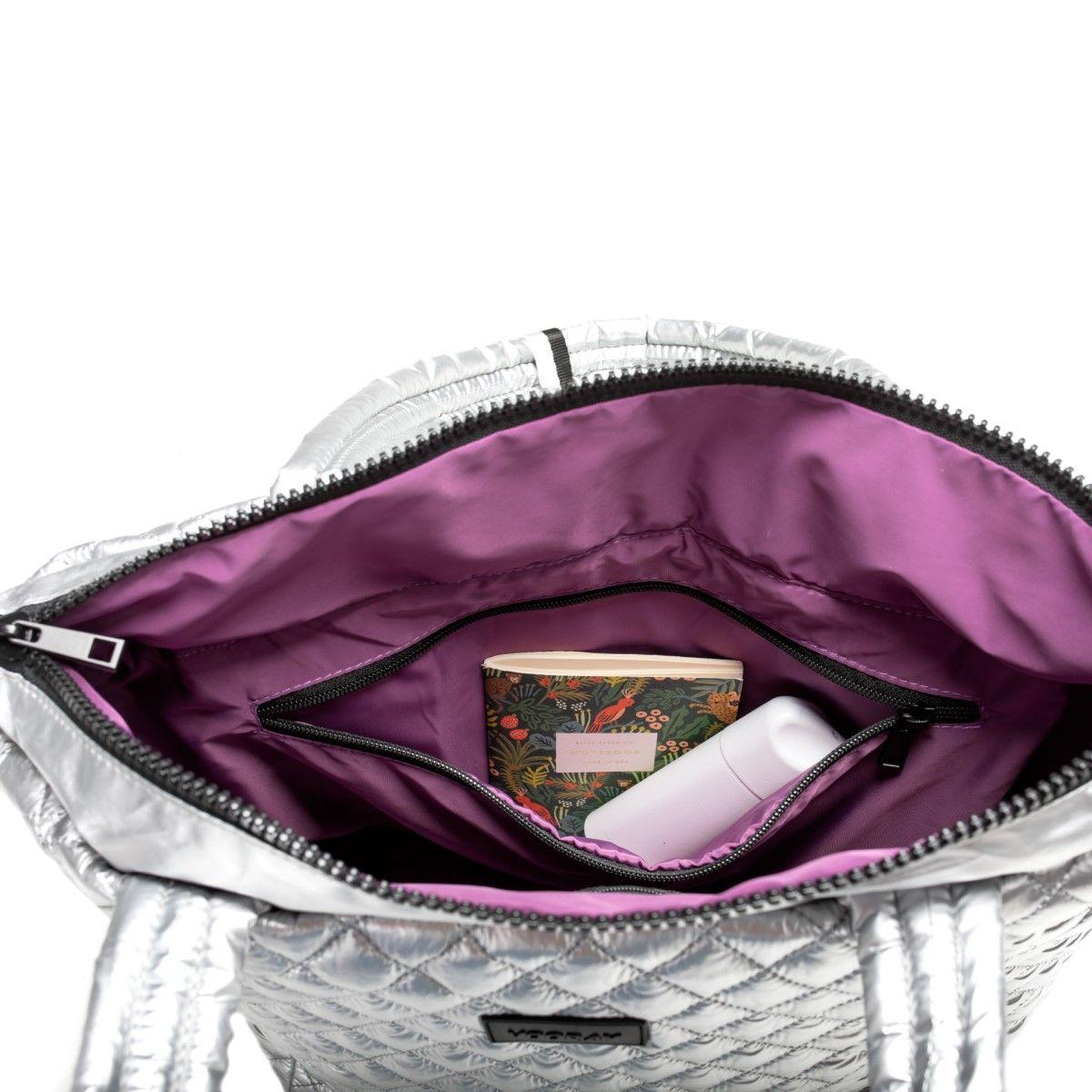 Vooray - Tote Naomi Acolchado Plata-3
