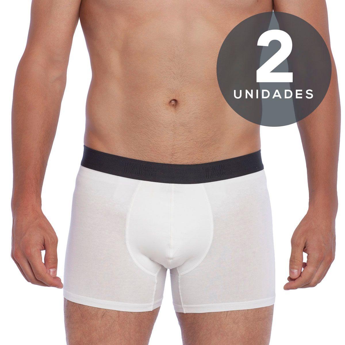 2 Unidades Boxer Colores  Cotton Spandex  Blanco-0