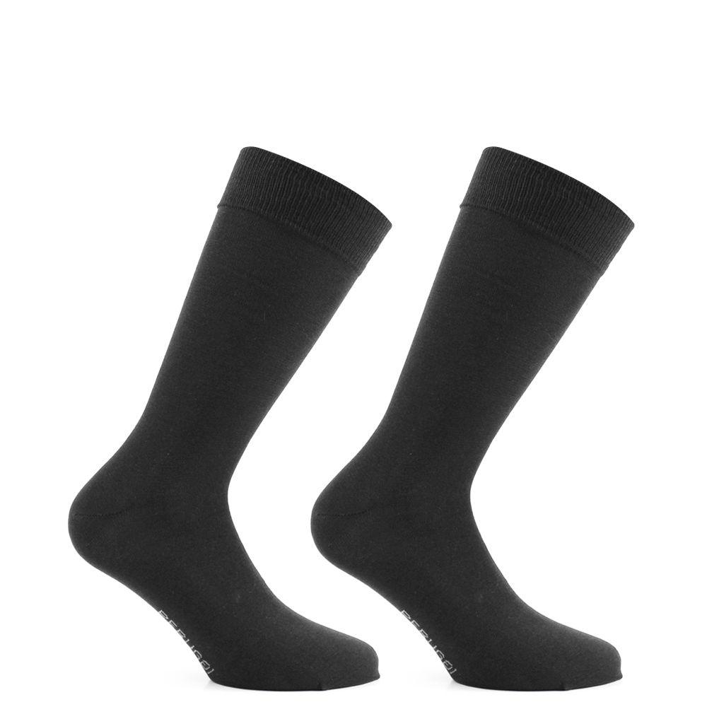 2 Pares Calcetin Algodón Sin Elastano Remallado 3/4 Marengo-0