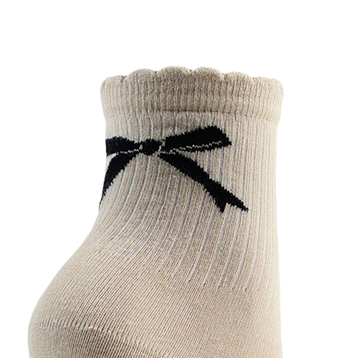 2 Pares Calcetín Bamboo Cintas Largo 2/4 Crudo-3