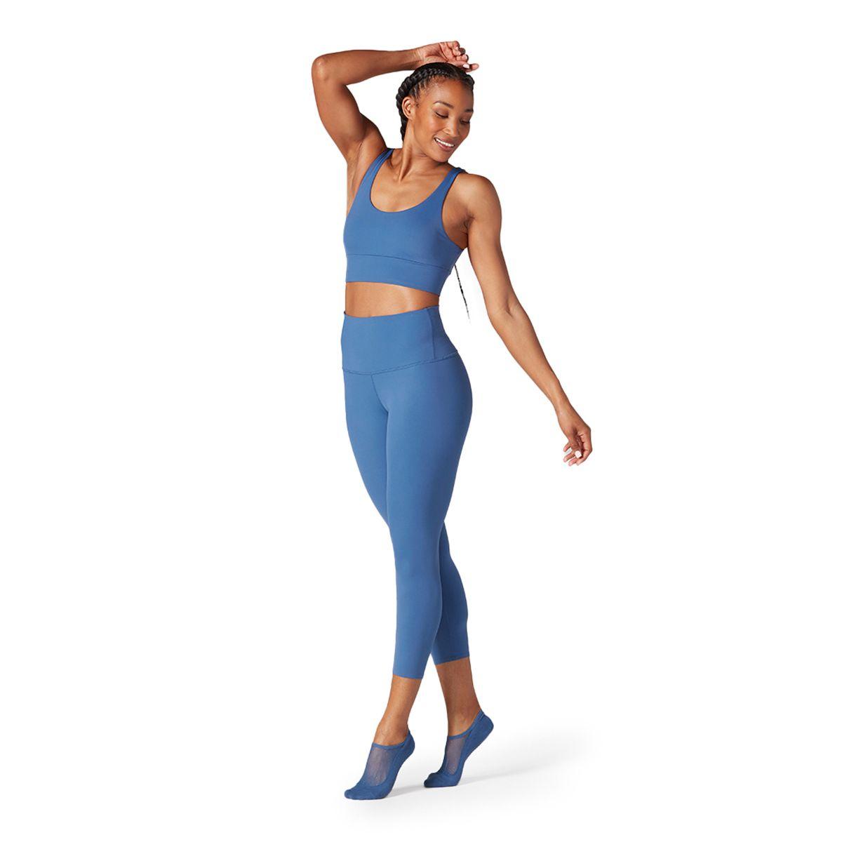 Calza High Waisted Crop Azul Tavi-0