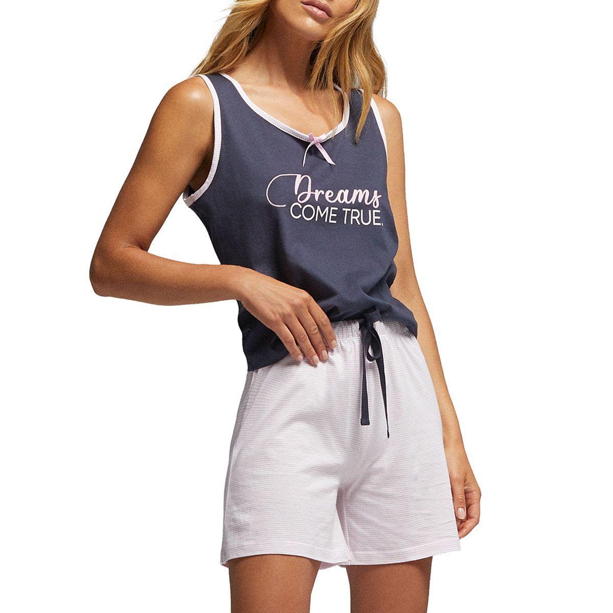 Pijama Algodón Mila Azul-0