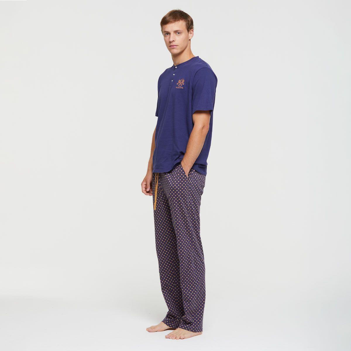 Pijama Pantalón Claudio Azul Pompea-1