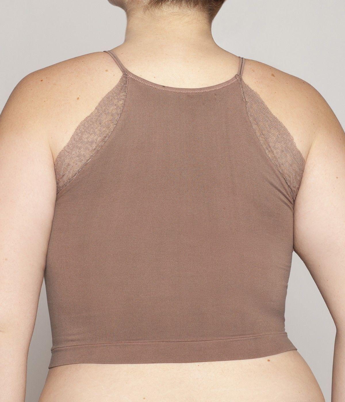 Polera Crop Encaje Seamless Lasst-3