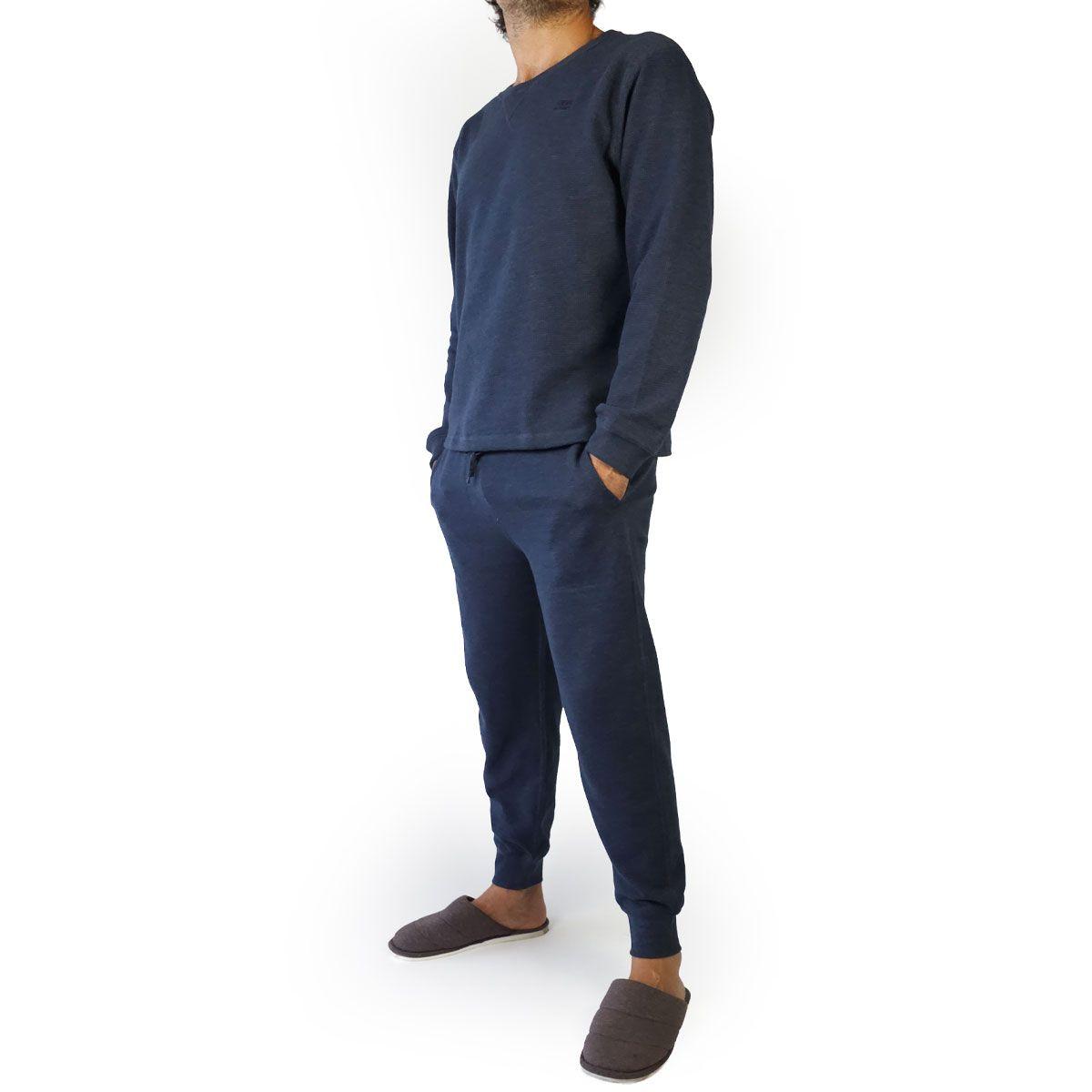 Pijama Térmico Hombre Azul Heat Holders-2