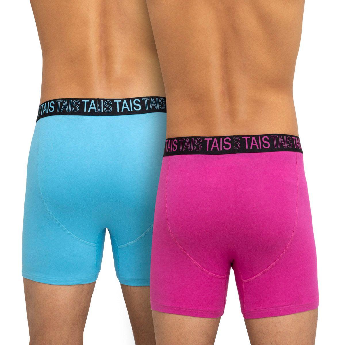 Pack  Bóxer Cotton Spandex  Colores Calipso/Fucsia-1