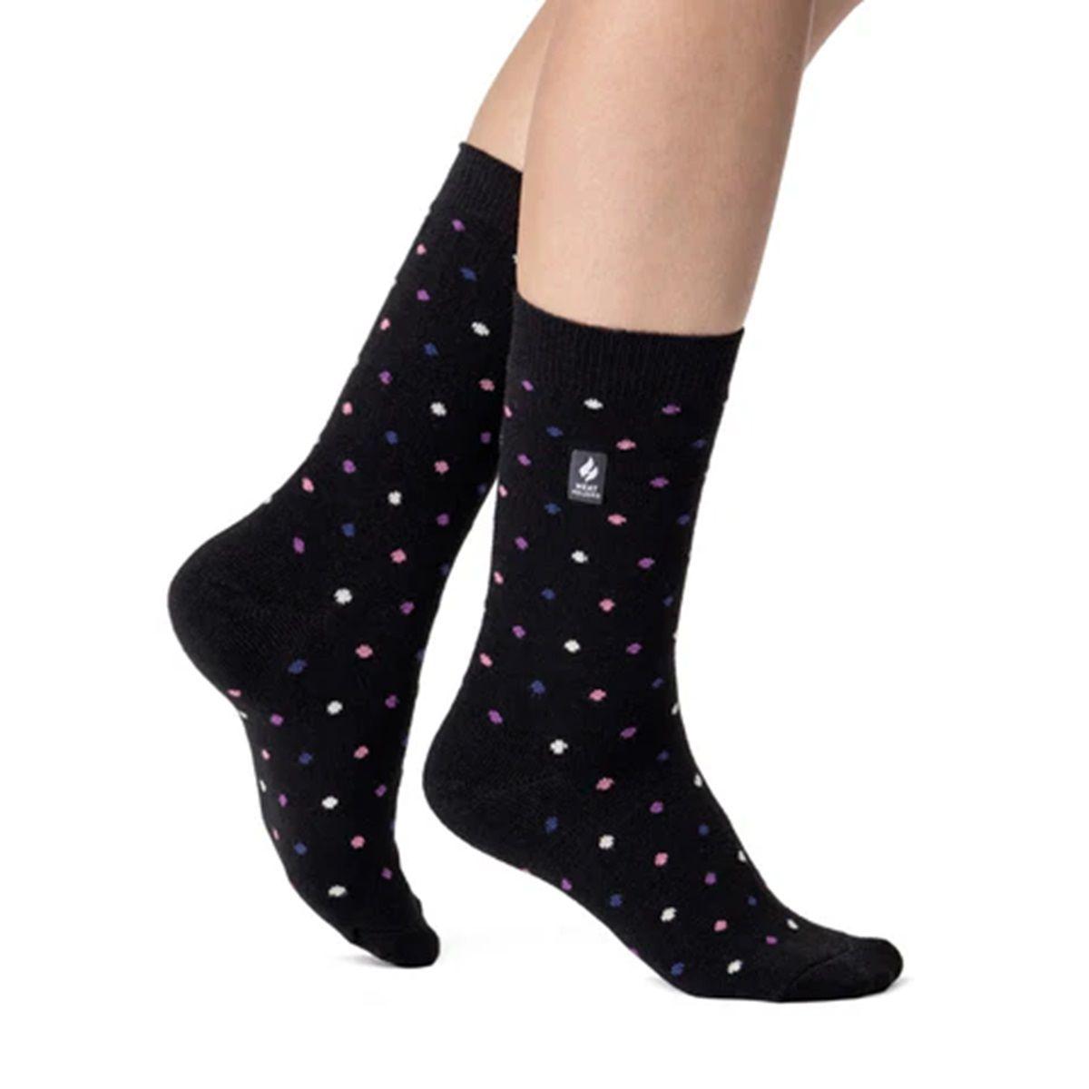 Calcetín Ultra Lite Spots - Turlan Negro Heat Holders-2