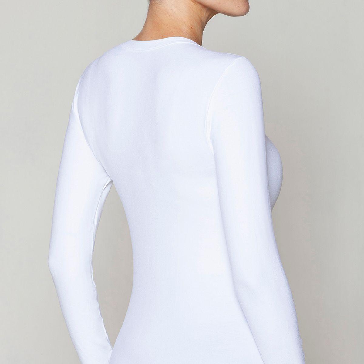 Polera Lana Merino Blanco Monarch-2