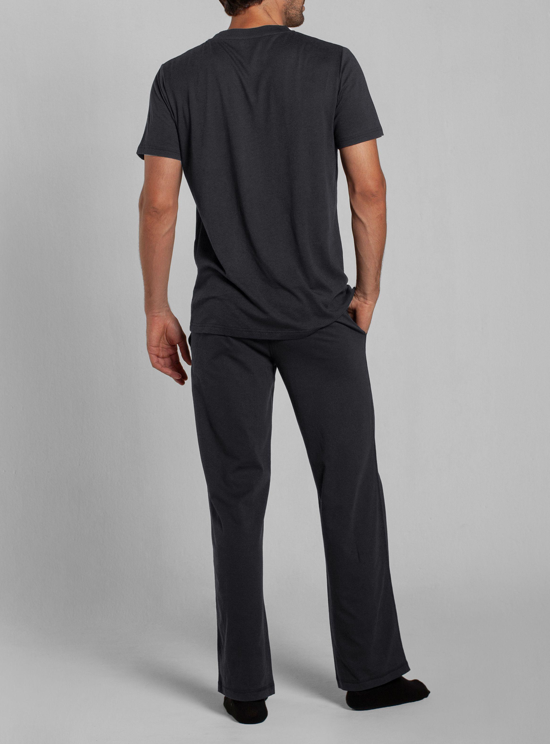 Pijama Algodón/Modal M/C Pantalón Lazo Hombre Monarch-2