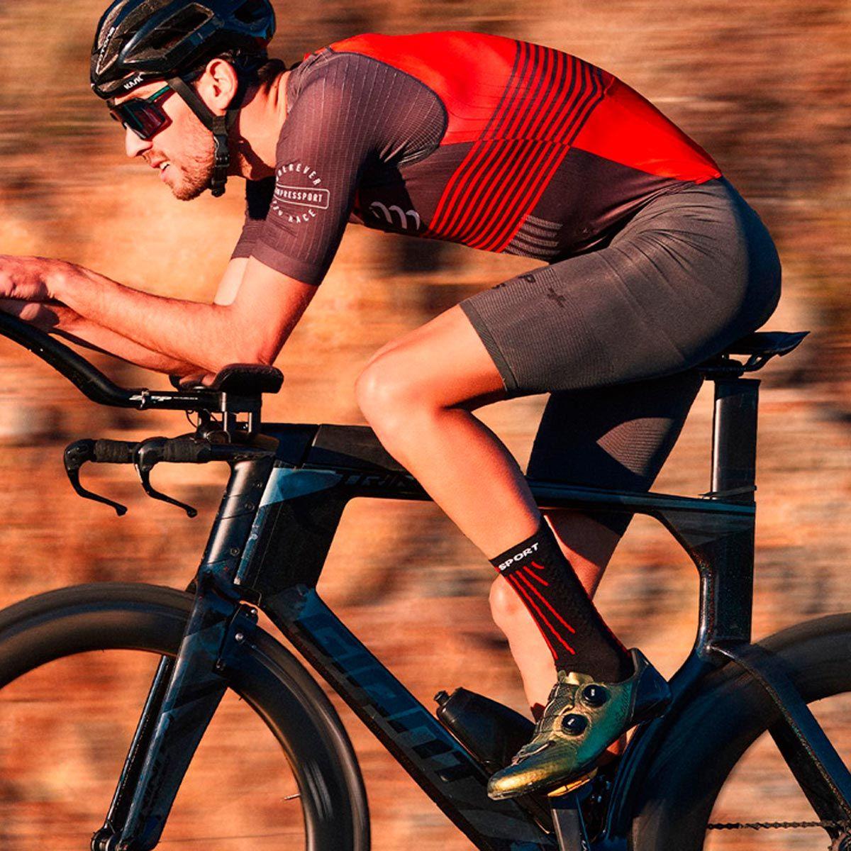 Calcetín Aero Socks Bike Negro Compressport-2