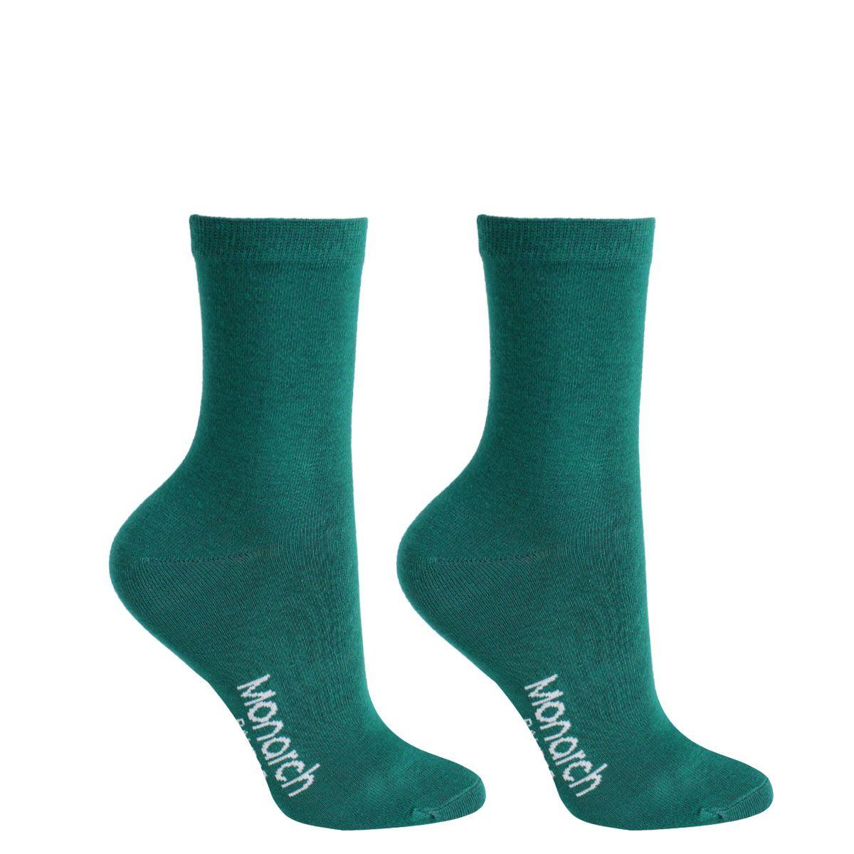 2 Pares Calcetin Bamboo Pique Colores Verde-0