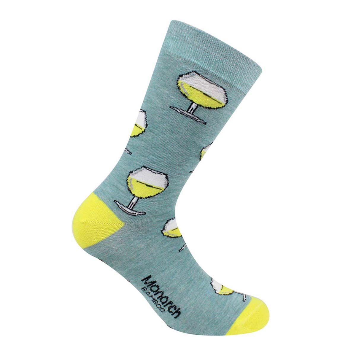 Calcetin Bamboo Diseño Copas Petroleo-0