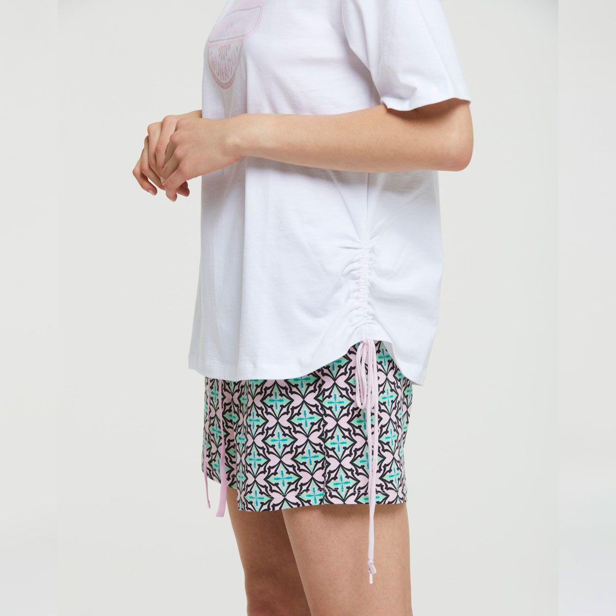 Pijama Short Alberta Blanco Pompea-4