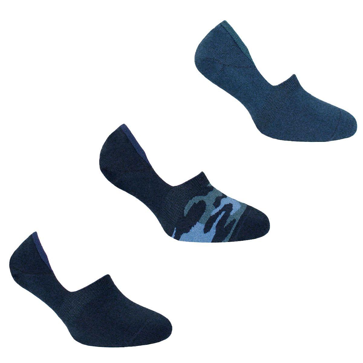 Calcetin Invisible Camuflaje Azul marino Monarch-0