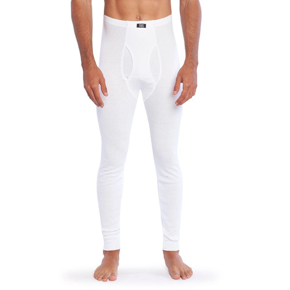 Calzoncillo Largo Hombre Algodón Blanco-0