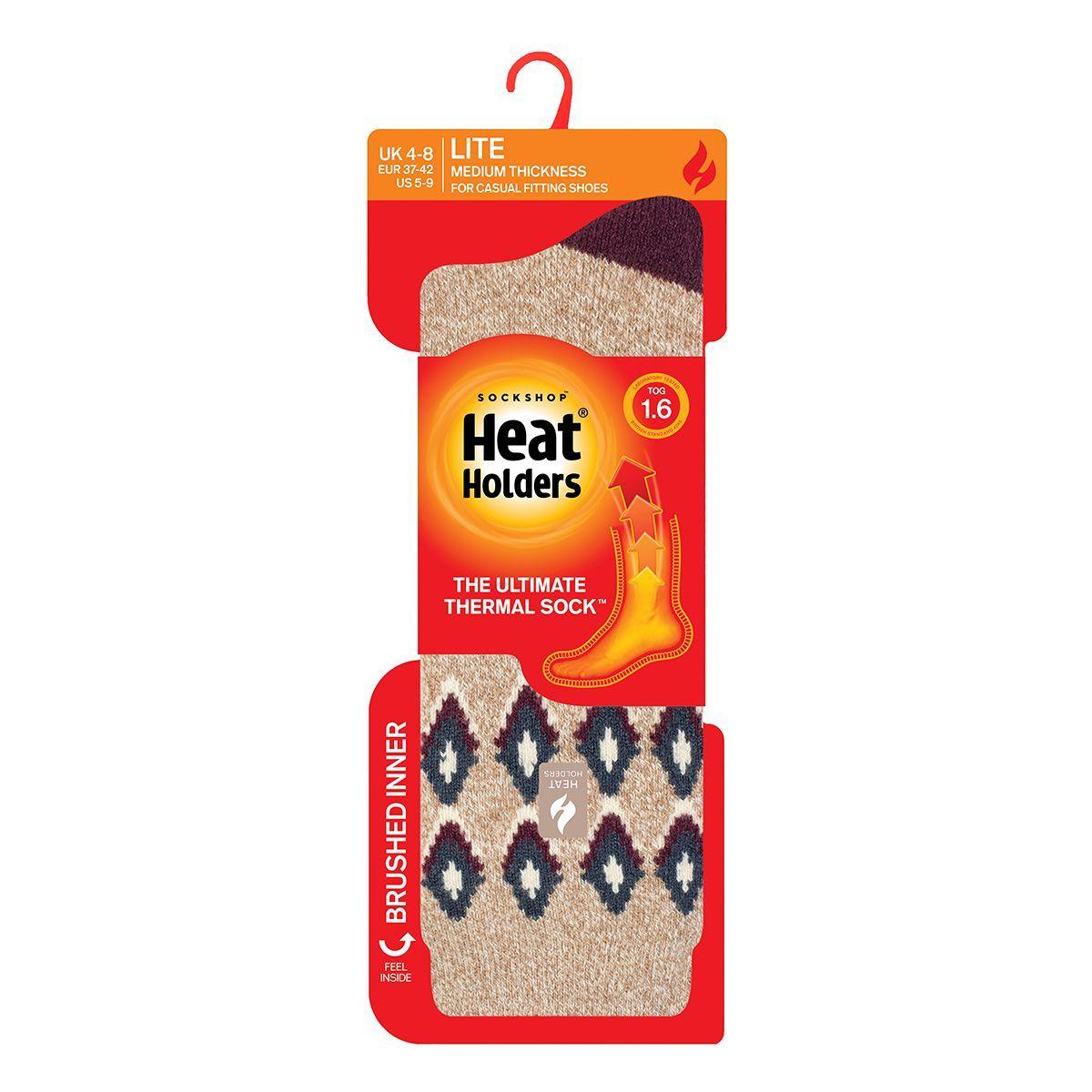 Calcetín Lite Lourdale Beige Heat Holders-2