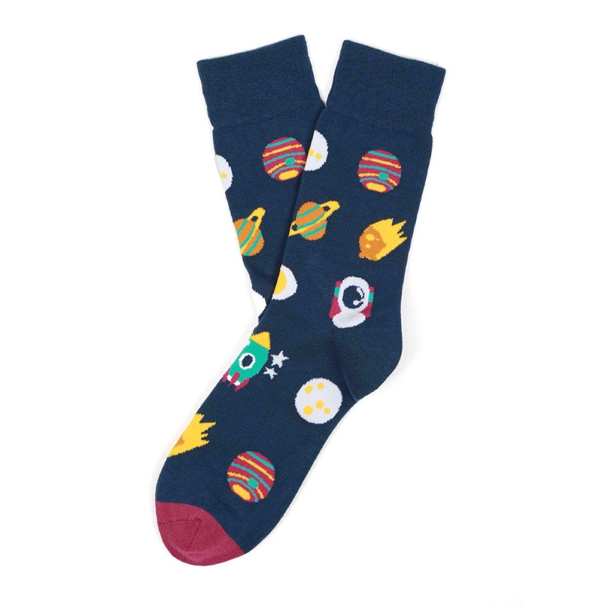 Calcetín Algodón Peinado Espacio-0