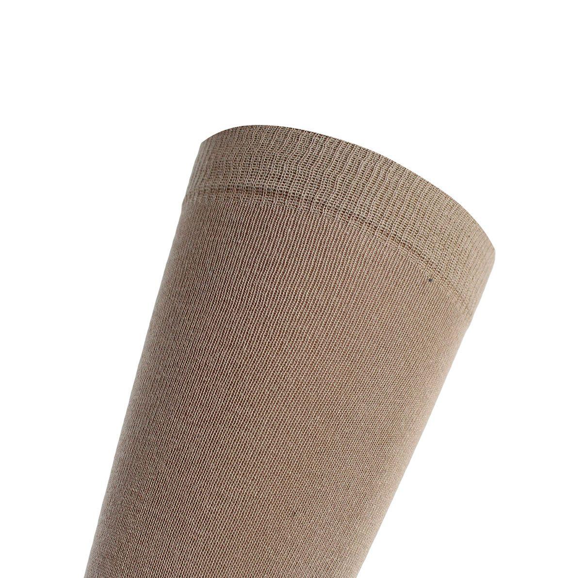 2 Pares Calcetín Bamboo Puntos Largo Americano Camel-3