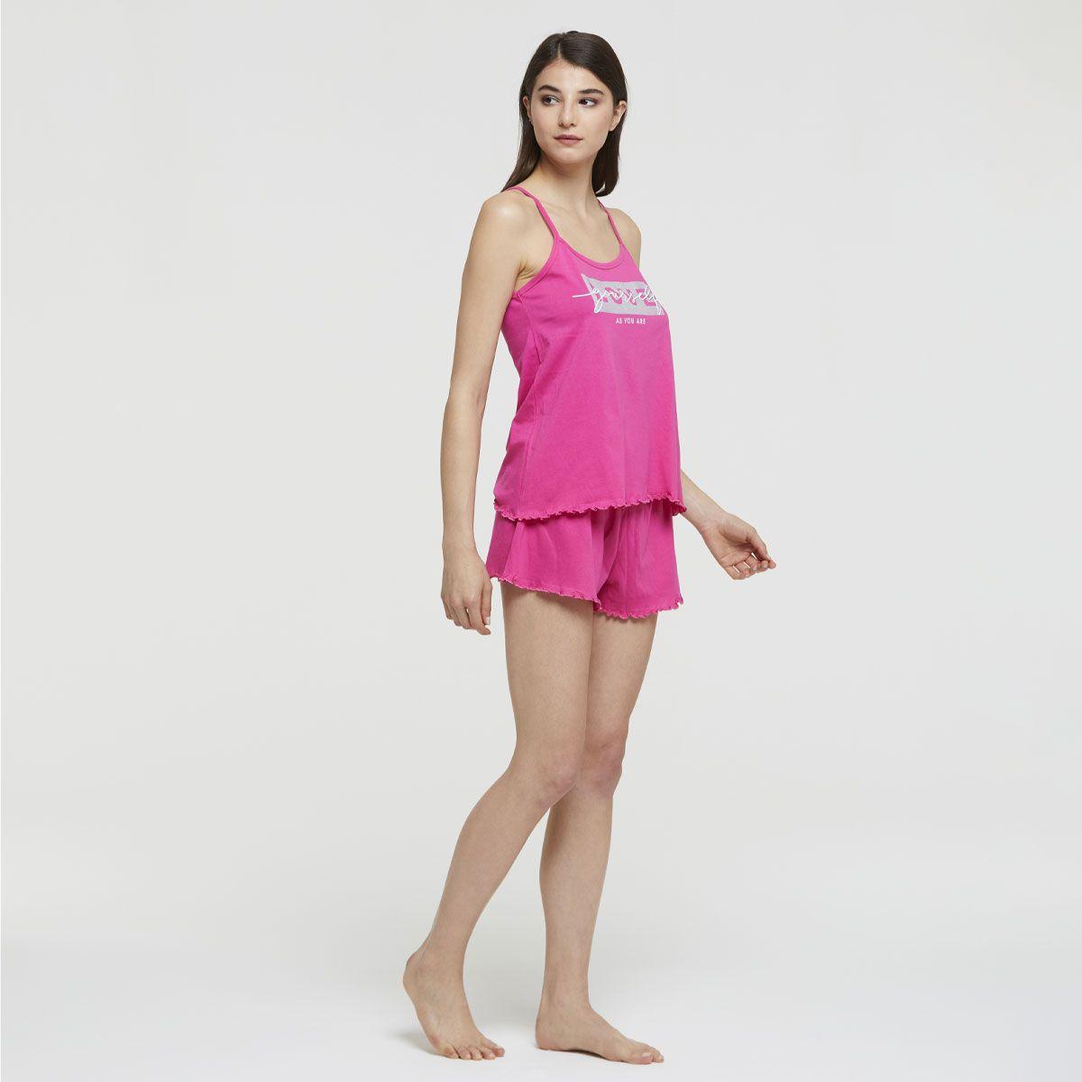 Pijama Short Ilia Magenta Pompea-1