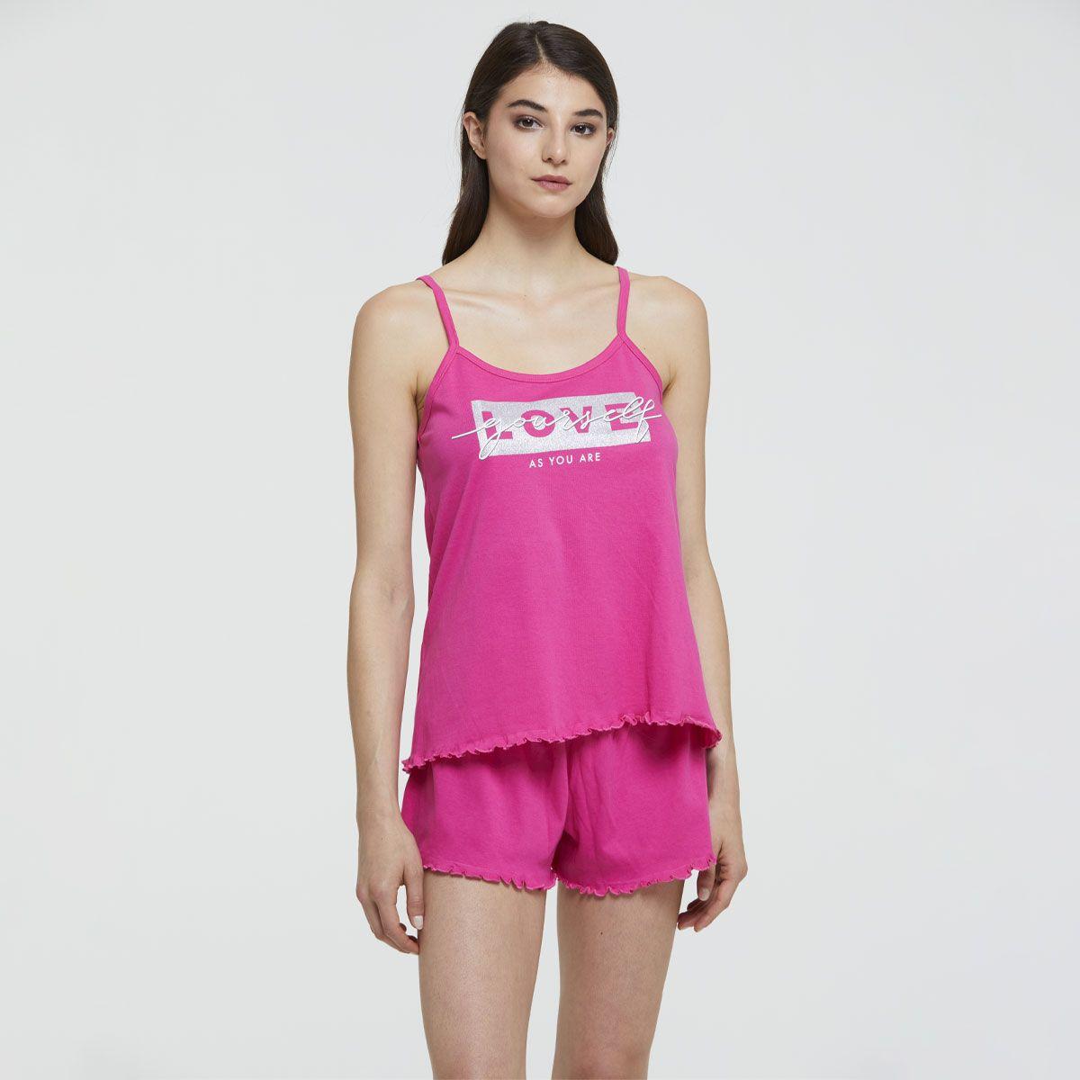 Pijama Short Ilia Magenta Pompea-3