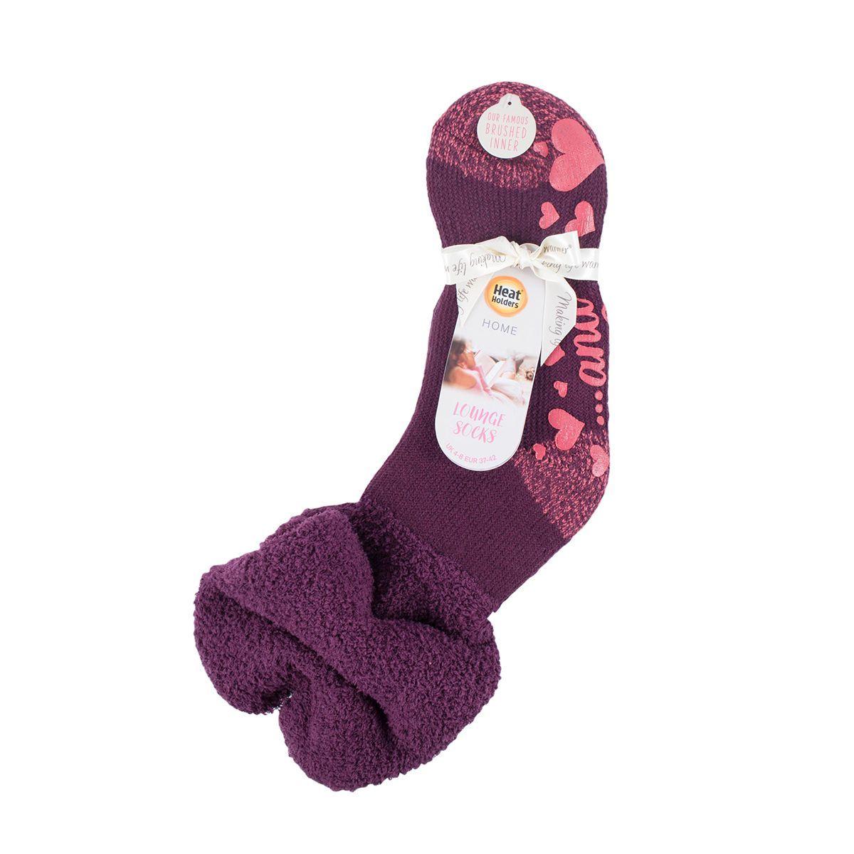 Calcetín Original Cosy Slouch Burdeos Heat Holders-2
