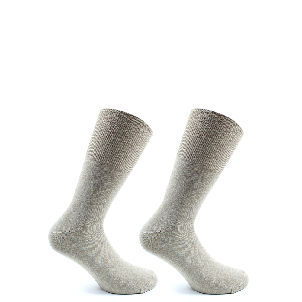 2 Pares Calcetines Bamboo La Puño Suave Beige-0