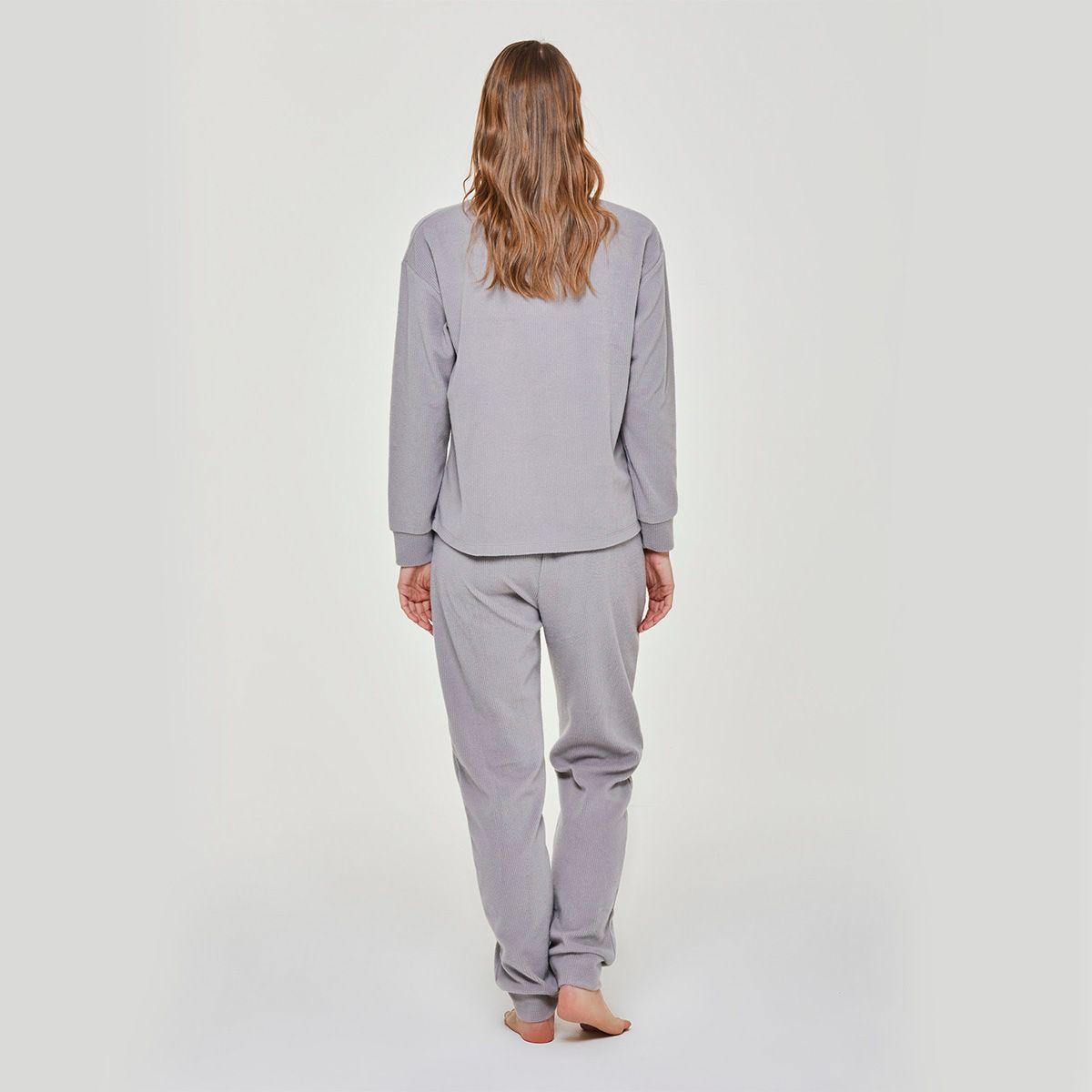 Pijama Micropolar Garofano Gris Pompea-2