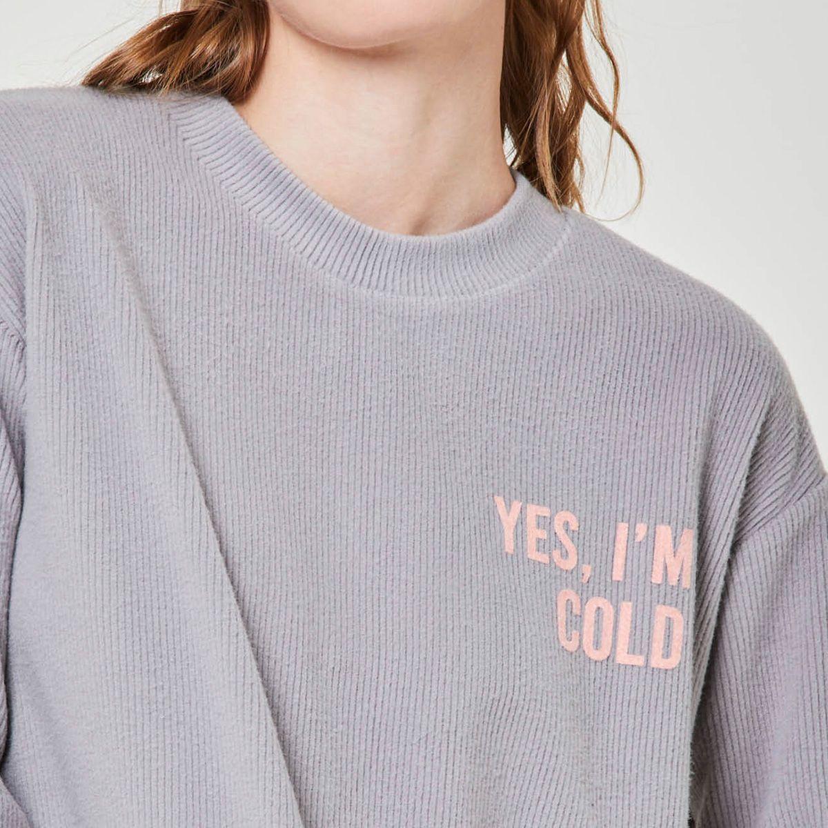 Pijama Micropolar Garofano Gris Pompea-4