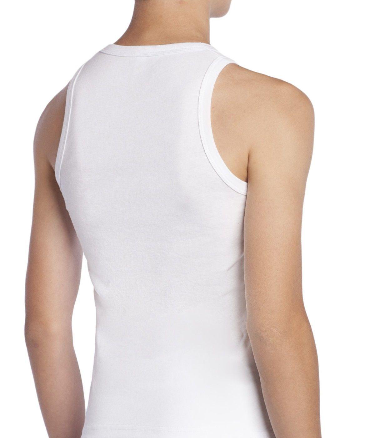 Camiseta Musculosa Juvenil  Algodón Blanco Tais-2