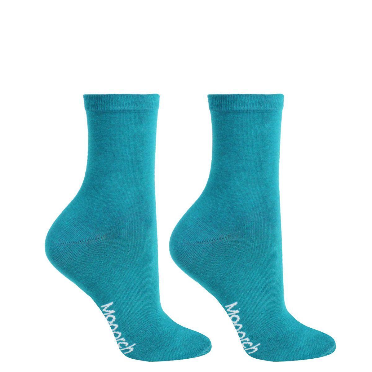 2 Pares Calcetin Bamboo Pique Colores Azul Petroleo-0