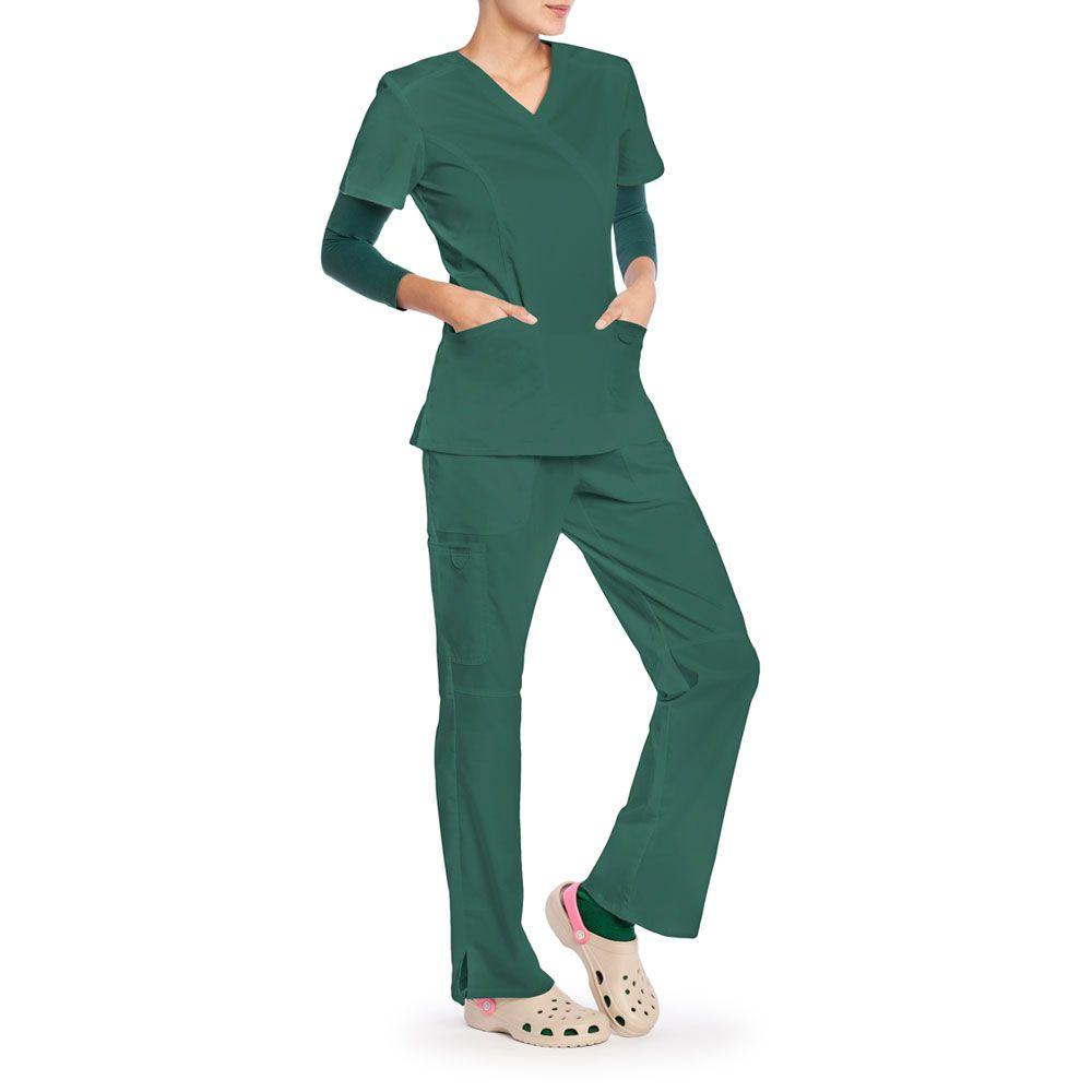 Polera Esencial Uniformes Salud Verde-1