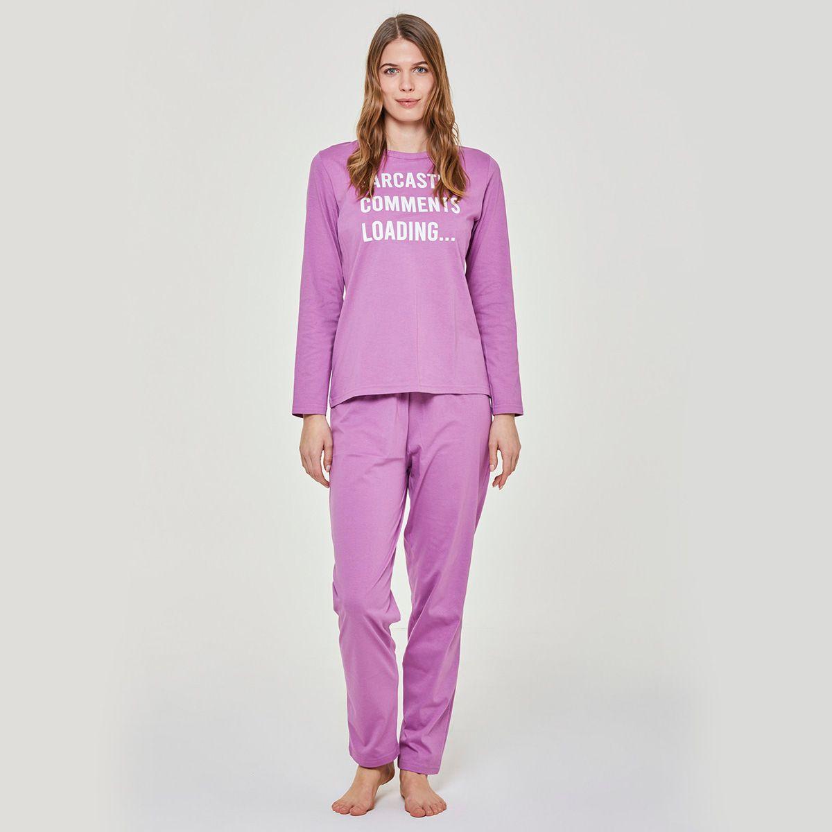 Pijama Algodón Verbena Rosado Pompea-0