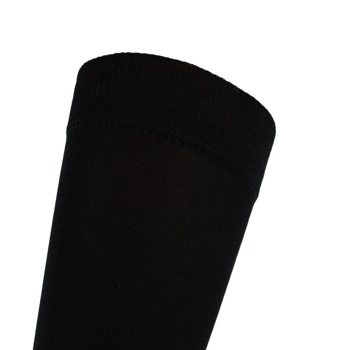 2 Pares Calcetín Hilo Barra Largo Americano Negro-4