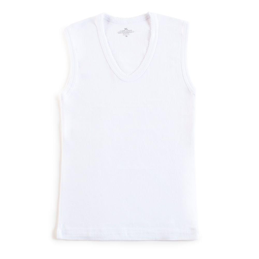Camiseta Algodón Sin Manga Blanco-1