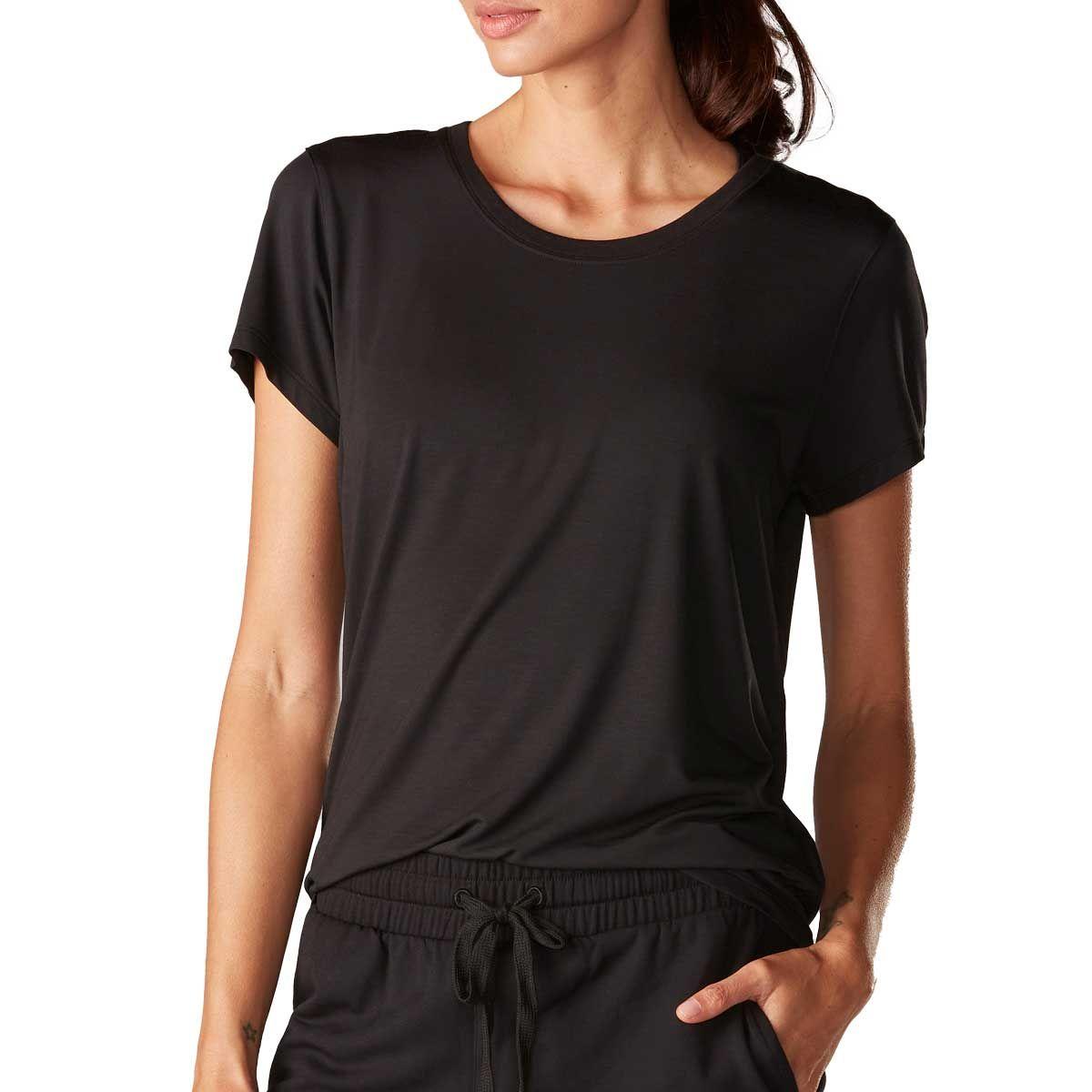 Cap Sleeve Tee Ebony-0