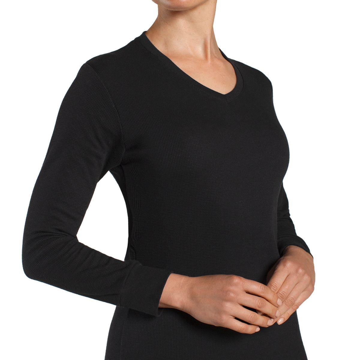 Camiseta Termica Micropanal Cuello V Negro Monarch-0