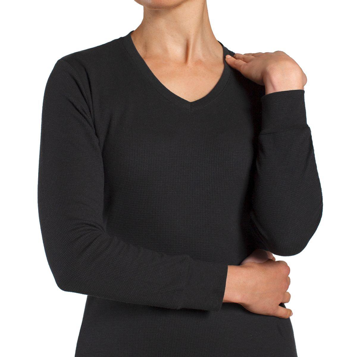 Camiseta Termica Micropanal Cuello V Negro Monarch-1