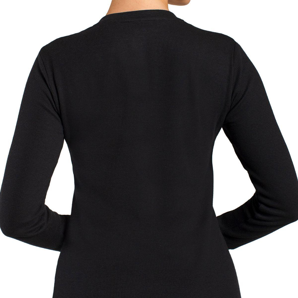 Camiseta Termica Micropanal Cuello V Negro Monarch-2