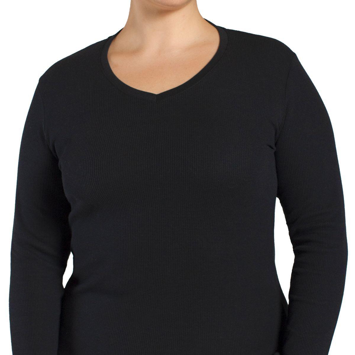 Camiseta Termica Micropanal Cuello V Negro Monarch-3